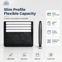 Porte-cartes en cuir traditionnel avec motif de dragon en relief, service de logo personnalisé, pochette pour cartes de taille fine