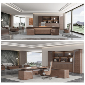 लक्जरी आधुनिक लकड़ी कंप्यूटर कार्यालय टेबल उच्च गुणवत्ता वाली छत प्रबंधक कार्यकारी घर कार्यालय डेस्क लक्जरी लकड़ी के फर्नीचर - Product Image 6