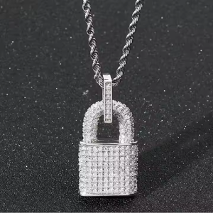 Colgante de Plata 925 de Lujo con Diamantes de Moissanita – Collar Hip Hop con Dijes de Moda, Collar Hip Hop Iced Out para Hombre, Regalo - Product Image 4