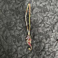RYL Patchs à suspendre faits main personnalisés en strass et perles, motifs coquillage, arbre, mer, hippocampe, et patchs en cristal pour sac et cordon
