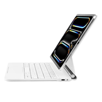 Nouveau clavier magique rétroéclairé LED RVB personnalisé détachable, support en alliage d'aluminium, interface USB-C, iPad Pro 13 pouces (M5/M4 2025/2024)
