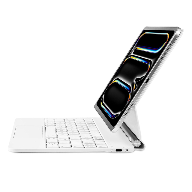 New Custom RGB Backlit LED Detachable Magic Keyboard Aluminum Alloy Holder USB-C Interface iPad Pro 13-Inch (M5/M4 2025/2024)