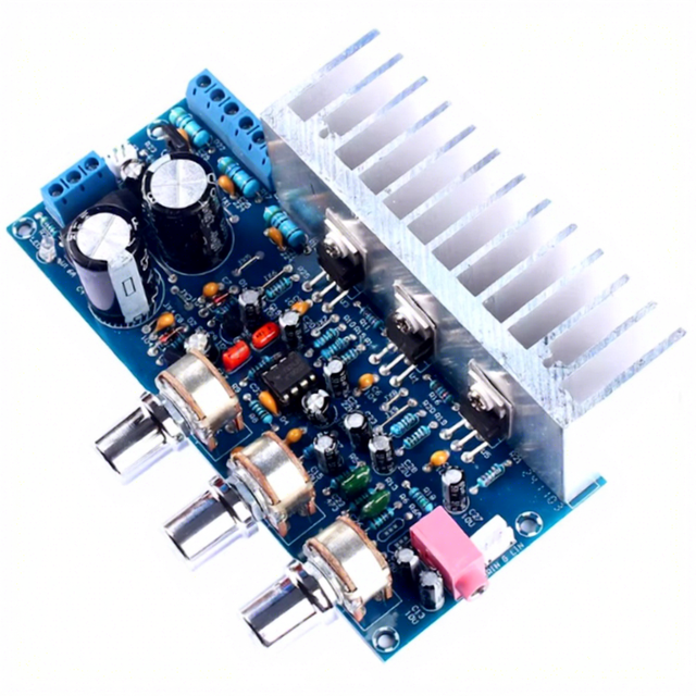 TDA2050+TDA2030A power amplifier board 2.1 channel 60W high-power subwoofer finished board anti-interference