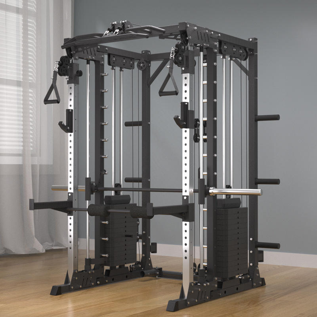 Commercial Large Size All in One Power Rack Gym Fitness Equipment Multi Functional Smith Squat Rack Machine for Home or Gym Use