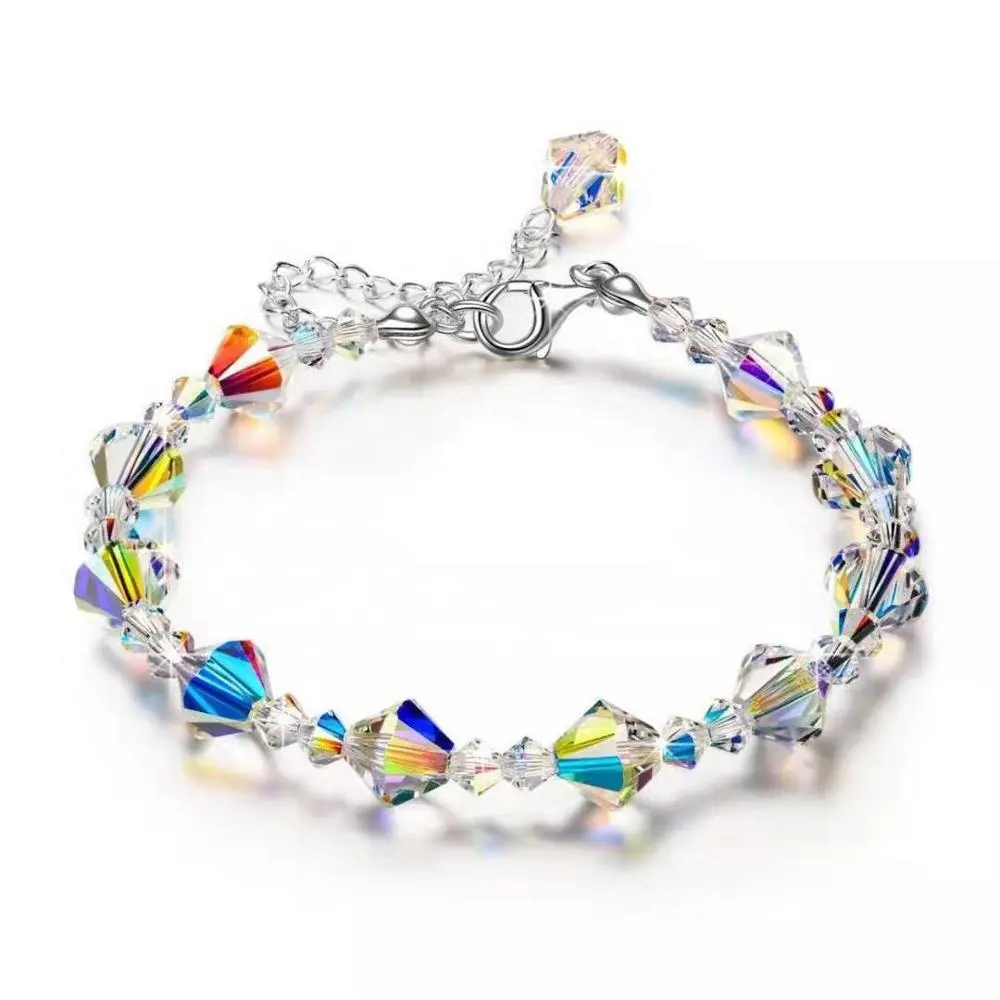women fashion jewelry colorful and Very shiny crystal beads women bracelet