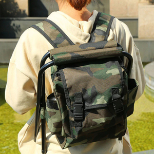 Chaise de camping pliable portable avec sac à dos intégré, siège léger pour la pêche, équipement d'extérieur adapté au camping, aux voyages et à la randonnée - Product Image 4