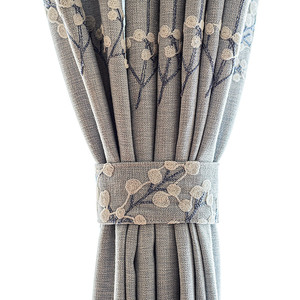 Tela de cortina bordada de lino y algodón, mismo diseño, Cortinas Para La Sala Dormitorio, Cortinas Para Ventanas De Habitacion Dormitorio - Product Image 1