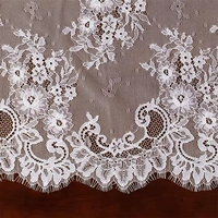 Renda Bordir Bunga Jacquard Zeal, Kain Eyelet Tidak Elastis, Untuk Menjahit Gorden, Taplak Meja, Sarung, Tali DIY
