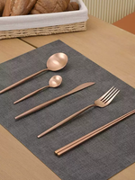 Ensemble de couverts classiques portugais de haute qualité, écologiques, en acier inoxydable, traditionnels, minimalistes, avec manche fin et plat, pour un usage domestique