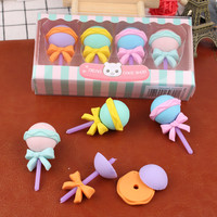 Crème glacée mignonne et gomme à sucettes gomme à dessert pour enfants école bureau petite fille promotionnelle