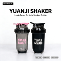 Bouteille de shaker en plastique sans BPA, personnalisable avec logo, en PP/TRITAN, réutilisable, pour protéines en poudre, sport et gym
