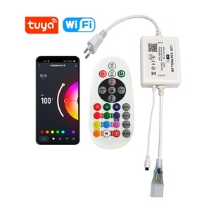 110V220V alto voltaje Tuya <span class=keywords><strong>WiFi</strong></span> <span class=keywords><strong>Smart</strong></span> Alexa Voice RGB tira de luz controlador de enchufe - Product Image 3