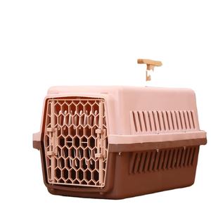 Yüksek kaliteli seyahat kedi köpek pet uçuş durumda katlanır taşınabilir pet seyahat taşıyıcısı kedi plastik kafes - Product Image 3