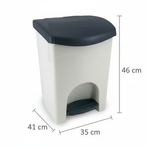 Bidone per Riciclaggio da 50L con Pedale e Coperchio per Uso Interno/Esterno in Polipropilene Contenitore Ecologico per la Separazione dei Rifiuti - Product Image 3