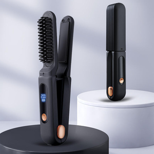 Mini brosse lissante sans fil 2-en-1 pour coiffure personnelle, lissage des <span class=keywords><strong>cheveux</strong></span> crépus, idéale pour les voyages et la coiffure en extérieur - Product Image 2