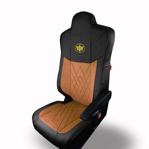 ปลอกที่นั่งรถบรรทุกไซเบอร์สีดำสำหรับรถกระบะหนังแท้ฟอร์ด Scania ดีไซน์<span class=keywords><strong>เพชร</strong></span> - Product Image 1