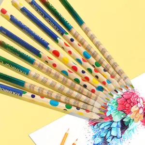 4 вида цветов цветной карандаш смешанный Радужный цветной карандаш