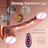 Fernbedienung Weiches Silikon Realistischer Penis G-Punkt Klitoris Stimulator Schub Schaukel Heizung Dildo Vibrator Sexspielzeug für Frauen