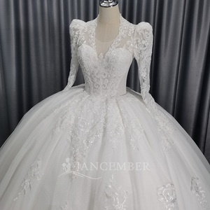 Jancember CM06 Vestidos <span class=keywords><strong>de</strong></span> <span class=keywords><strong>Novia</strong></span> <span class=keywords><strong>de</strong></span> <span class=keywords><strong>Encaje</strong></span> Bordado Vintage <span class=keywords><strong>para</strong></span> Mujer - Product Image 6