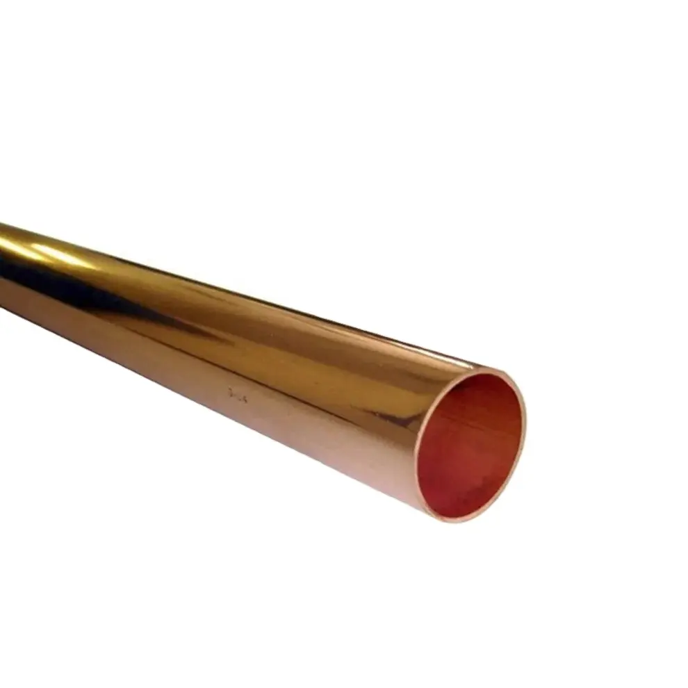 Precio competitivo Tubo de cobre puro 99.99% recto ASTM C10100 Tubo de cobre