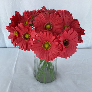 Suzume Ii <b>Single</b> Pu Gerbera Daisy 32cm Soft Rubber Artificial <b>Flower</b> Wedding Home Decor - Product Image 2