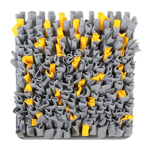 Niedriger Preis Quadrat Polyester Fleece Anti-Rutsch-Boden Soft Training Hunde fütterung matte Langlebige interaktive Haustiere Spielzeug - Product Image 1