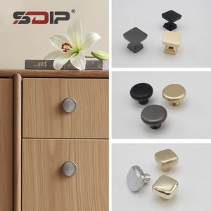 China Großhandel Küchen schrank Knöpfe und Griffe Moderne Schwarz gold Metall Schublade Möbel Griffe Knöpfe - Product Image 6