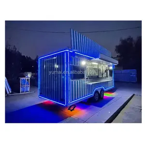 16ft Pizza Hamburger Hot Dog Food Trailer Cart Food Truck With Full Kitchen 6 Meter USA Full Grill