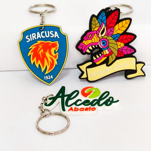 제조업체 사용자 정의 소프트 Pvc 고무 키 체인 로고 기념일 기념품 열쇠 고리 실리콘 플라스틱 키 체인 자신의 로고 - Product Image 1