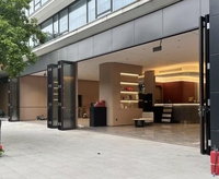Portes pliantes en aluminium modernes à double vitrage, isolation phonique pour appartements, garages, salles de bain, usage extérieur, villas