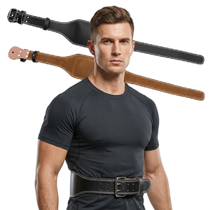 Ceinture de musculation en cuir de vachette réglable, robuste et de haute qualité, avec boucle, pour la musculation, le powerlifting et l'entraînement, antidérapante - Product Image 1