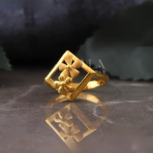 Anillo de oro clásico ligero, diseño elegante para oficina, boda, fiesta y ropa de compromiso, regalo de aniversario perfecto, joyería - Product Image 1