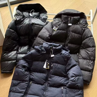 Veste à capuche réversible brodée anti-rides de haute qualité pour homme, décontractée, chaude et confortable pour l'hiver, grande taille, fermeture éclair