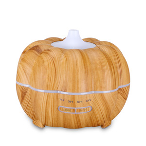 Difusor de aroma con forma de calabaza y acabado de madera, humidificador ultrasónico de 300 ml para uso en el hogar y la oficina - Product Image 2