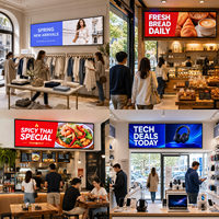 Letrero LED Desplazable con Video, Tablero de Mensajes a Todo Color, Letrero Publicitario para Tiendas, Tamaños Personalizados