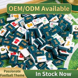 Jeu de tuiles de mahjong américain imprimé sur le thème <span class=keywords><strong>du</strong></span> football, jeu de société pour divertissement familial - Product Image 3