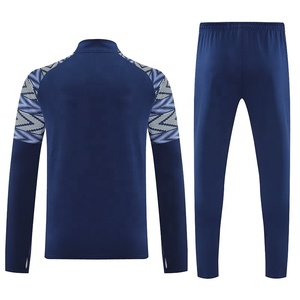 Tuta da <span class=keywords><strong>Calcio</strong></span> Personalizzata con Logo, Kit Sublimato, Giacca da Allenamento per Uomo, Completo Blu con Felpa e Pantaloni - Product Image 3