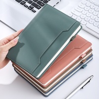 Bloc-notes haut de gamme A5 avec logo personnalisé, couverture rigide en cuir PU, pour le travail, les étudiants, journal intime