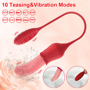 10 Vibración <span class=keywords><strong>Rosa</strong></span> Lengua larga Vibrador Clítoris Lamiendo Masajeador Sexo oral Adulto Para mujeres vibrador - Product Image 6