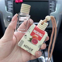 Flacon de parfum liquide de luxe en gros de 10 ml pour voiture, diffuseur d'air suspendu en verre carré avec logo personnalisé, Zhejiang