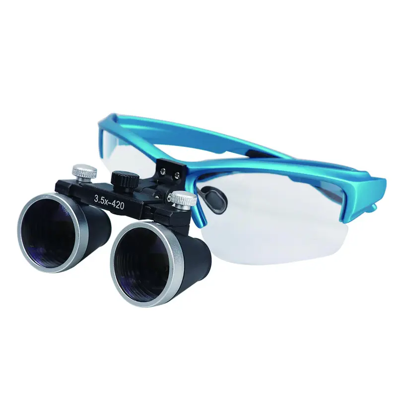 2.5x 3.5x Dental Eye Loupe Magnifier Glasses Medical Surgical Loupes LED Head Lamp