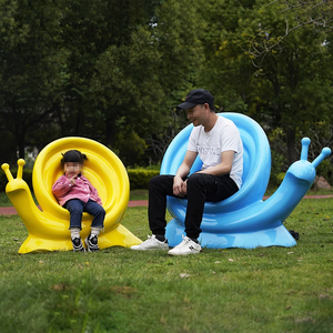 Fabriek Custom Outdoor Hars Zitbank Sculptuur Glasvezel Cartoon Dier Slak Stoel Standbeeld - Product Image 5