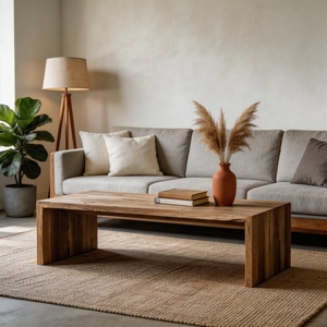 Concise Rustic Reclaimed Solid Wood Living Room Furniture square <b>Coffee</b> <b>Table</b> - Product Image 3