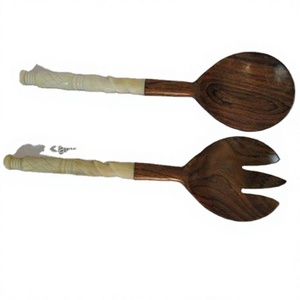 Mejor Precio: Servidor de Ensalada Ecológico de Madera de Acacia Natural Estilo Japonés con Mango de Hueso, Accesorios de Cocina, Herramienta para Hierbas y Especias - Product Image 1