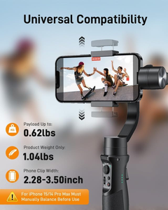 Estabilizador de Gimbal para Teléfono Inteligente de 3 Ejes Hohem <span class=keywords><strong>ISteady</strong></span> <span class=keywords><strong>Mobile</strong></span> Plus, Ultra Gran Angular 600 °   Grabación de Video Inception para Android iPhone - Product Image 5