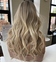 Livraison rapide Blonde Highlight Toppers Pour Femmes Base En Soie Topper Postiches Soie Top Vierge Remy Cuticule Cheveux Humains Toupet