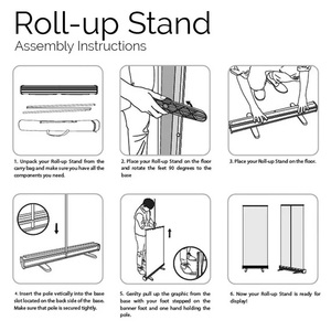 Chất lượng cao tùy chỉnh-kích thước mạnh mẽ triển lãm pull-up biểu ngữ in cuộn lên hiển thị thiết kế mới cho quảng cáo và khuyến mãi - Product Image 3