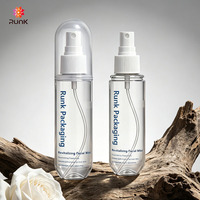 Bouteille pulvérisateur de nettoyage commercial, ultra-transparente, 100 ml, en PET, sans plomb ni mercure, flacons d'emballage cosmétique sécurisés