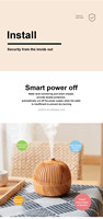 Humidificateur de brouillard d'air LED coloré avec diffuseur d'arôme d'huile de voiture veilleuse pour l'aromathérapie domestique