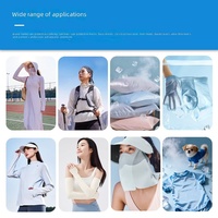 Kain Brokat Sutra Es Rajutan Kepadatan Tinggi N70/40 Anti UV Musim Panas UPF50+ 180g Nylon-spandex Stretch untuk Pakaian Olahraga